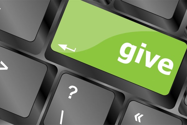 Green give key on a keyboard